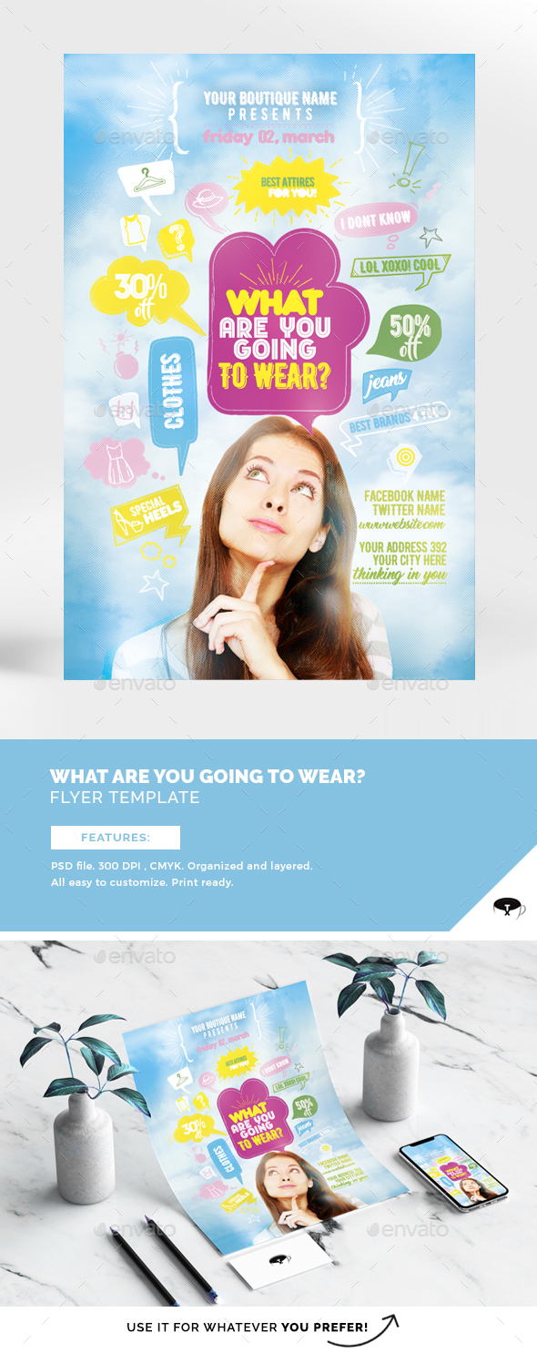 What Are You Going To Wear? - Flyers Print Templates