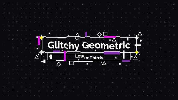 Glitchy Geometric Lower Thirds