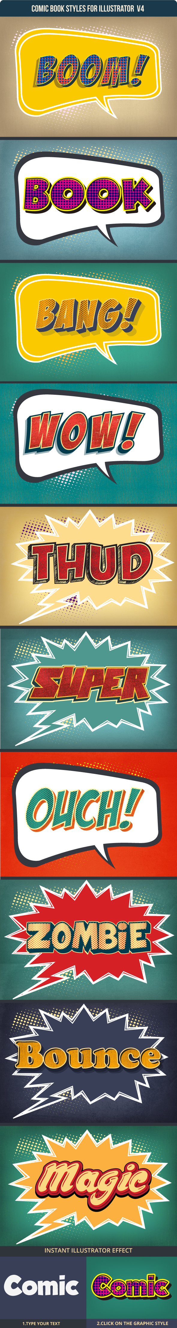 Comic Graphic Style for Illustrators - Styles Illustrator