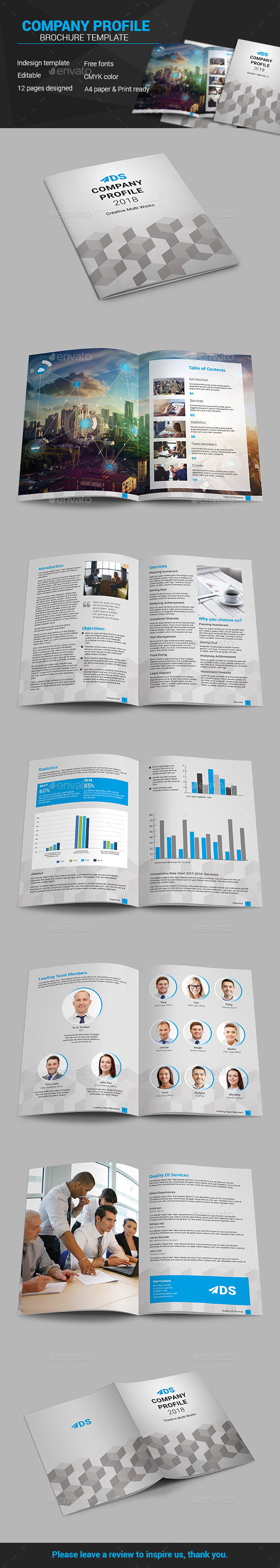 Company Profile Brochure Template - Brochures Print Templates
