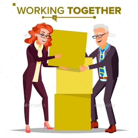 Working Together Concept Vector. - Business Conceptual