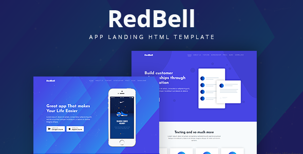 Special RedBell - Bootstrap 4 App Landing Template