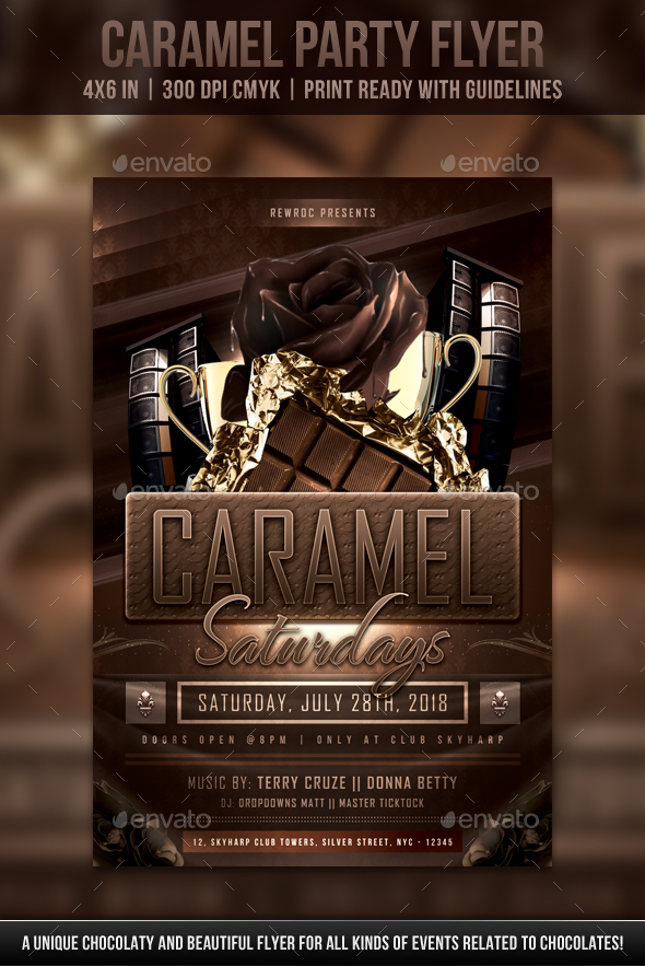 Caramel Party Flyer - Clubs & Parties Events