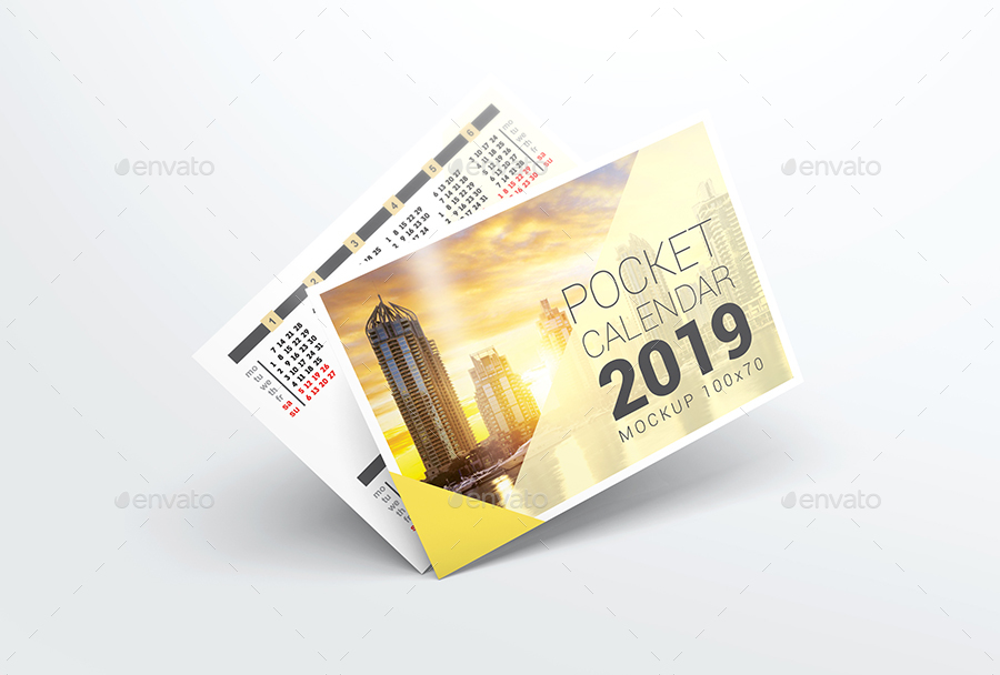 Download Pocket Calendar Mockups By Freesunka Graphicriver
