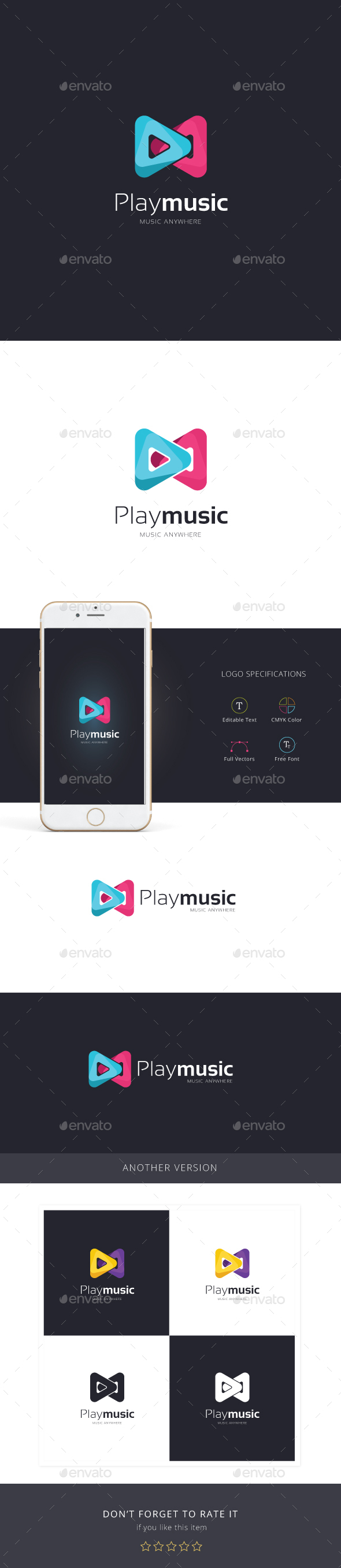 Play Music logo - Abstract Logo Templates