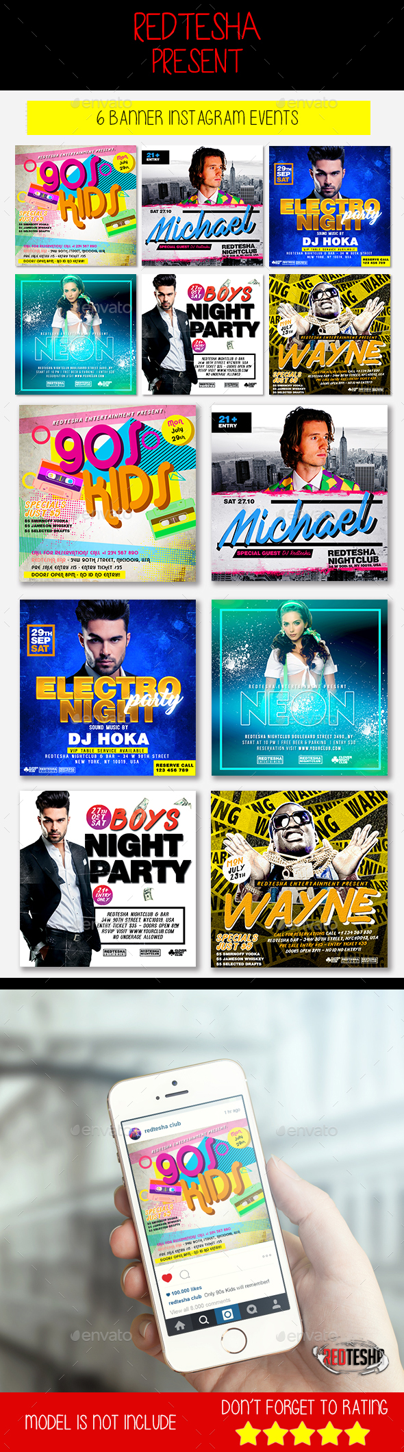 Instagram Banner Events - Banners & Ads Web Elements