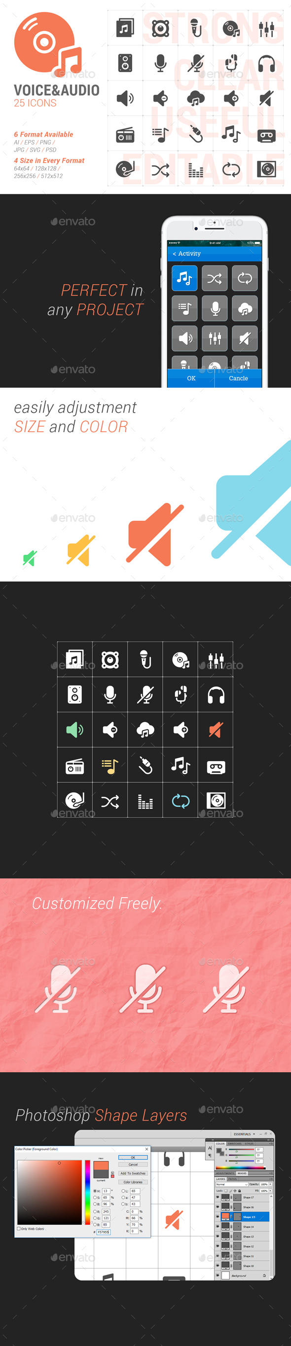 Voice & Audio Filled Icon - Icons