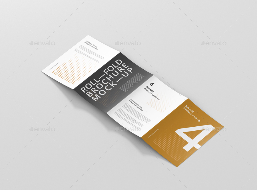 Download Roll Fold Brochure Mockup Din A4 A5 A6 By Visconbiz Graphicriver