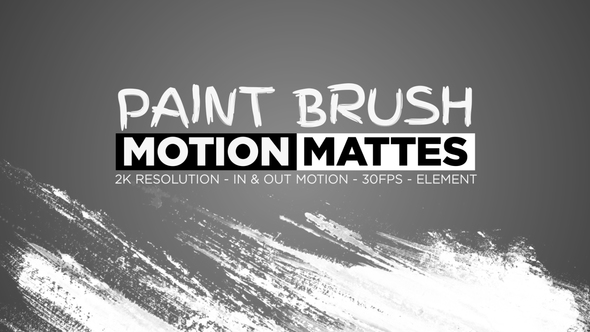 Paint Brush Motion Mattes