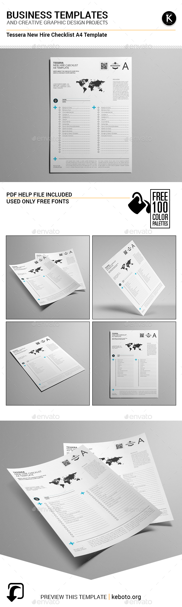 Tessera New Hire Checklist A4 Template - Miscellaneous Print Templates
