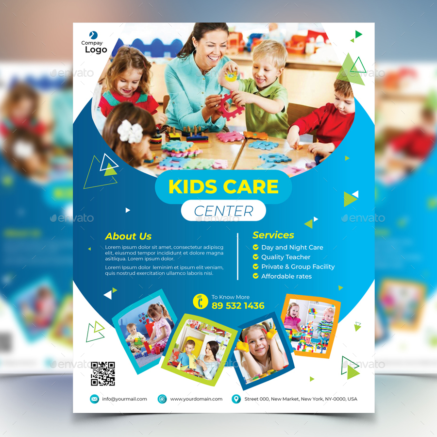 Kids Care Flyer, Print Templates | GraphicRiver