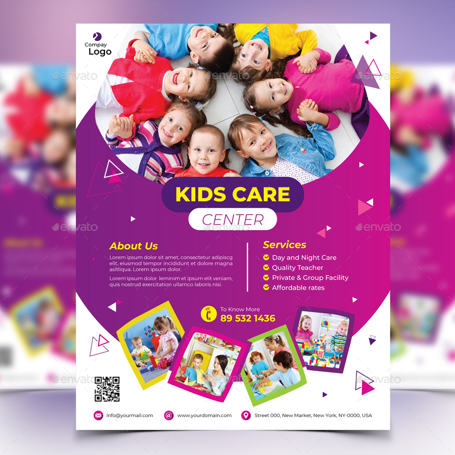 Kids Care Flyer, Print Templates | GraphicRiver