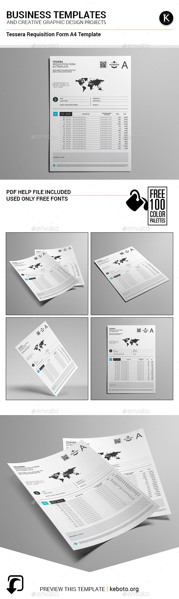 Tessera Requisition Form A4 Template - Miscellaneous Print Templates