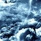 Flying Through Abstract Dark Night Thunder Clouds with Lightning Strikes - VideoHive Item for Sale