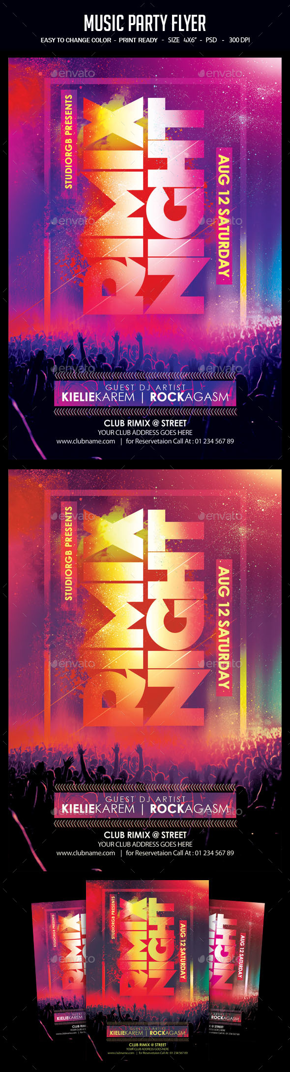 Music Party Flyer - Clubs & Parties Events