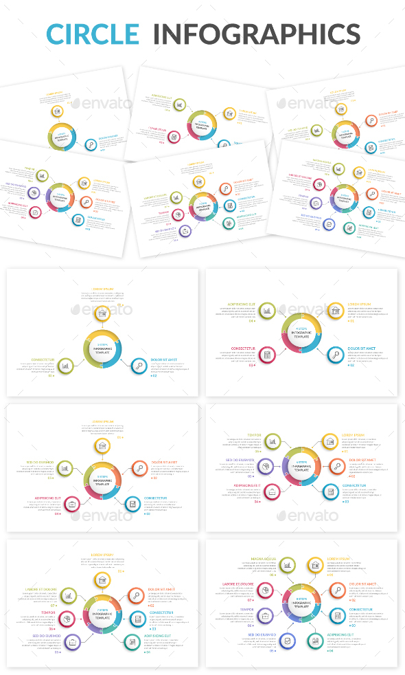 Circle Infographics with Puzzle - Infographics