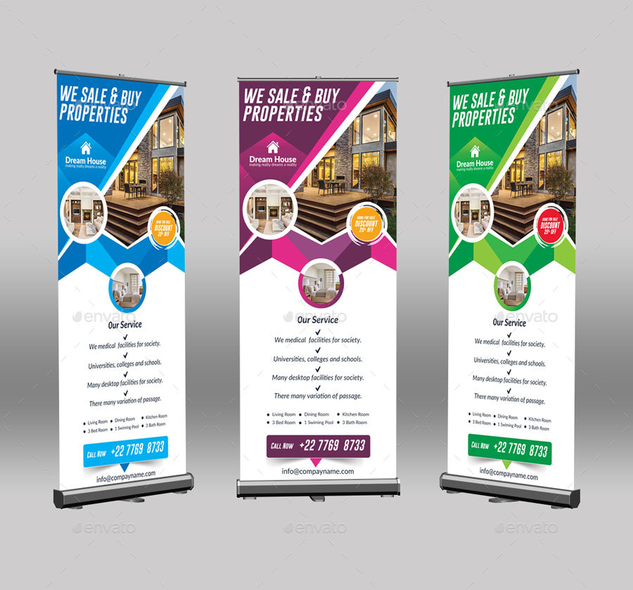 Real Estate Roll up Banner by Twin Arts GraphicRiver