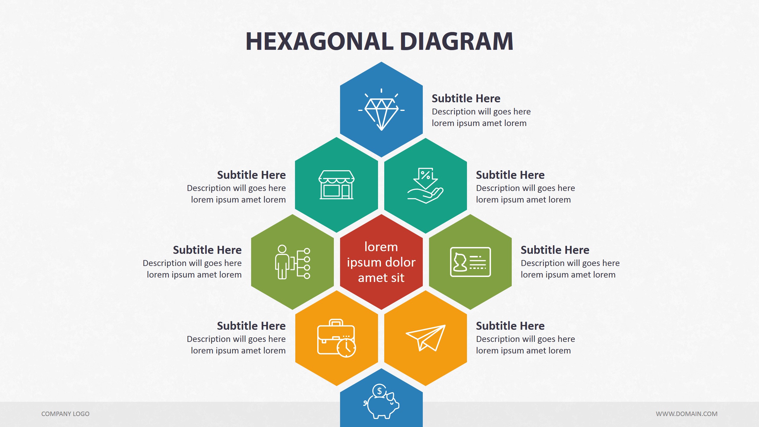 Hexagonal Diagram Powerpoint Presentation Templates Graphicriver