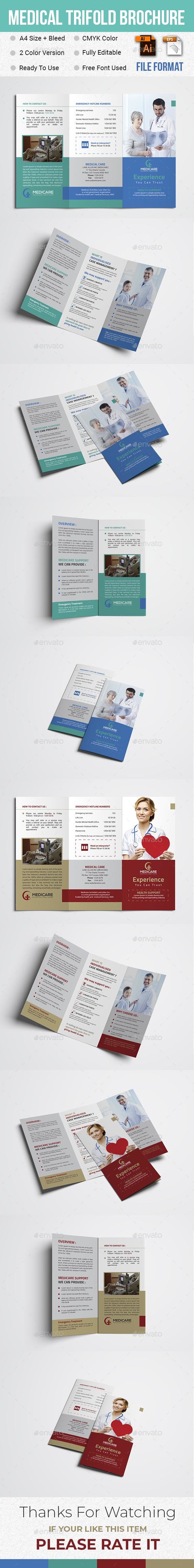 Medical Trifold Brochure - Brochures Print Templates