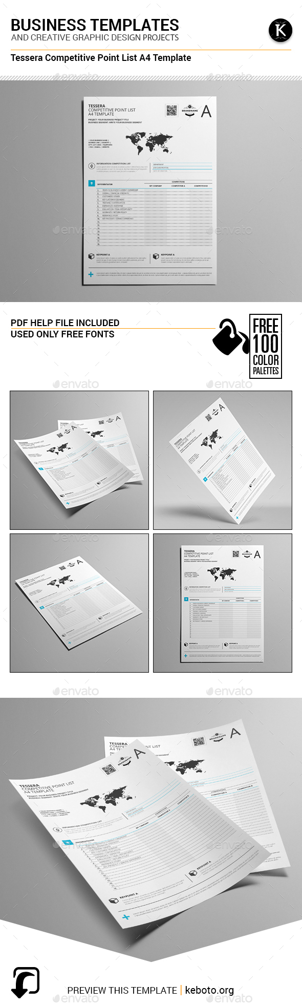Tessera Competitive Point List A4 Template - Miscellaneous Print Templates