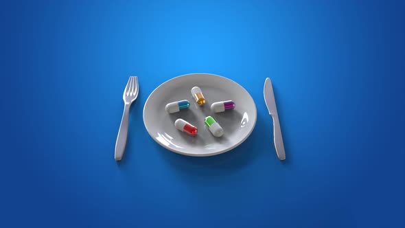 Pills on a plate alt
