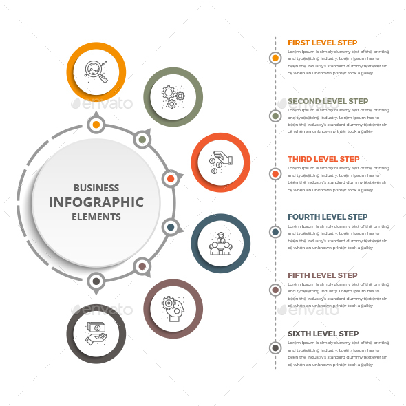 Business Circle Infographics Template - Infographics