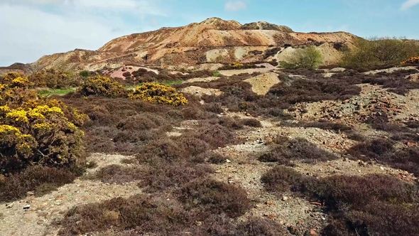 The Colourful Remains of the Former Copper Mine Parys Mountain Near Amlwch on the Isle of Anglesey alt