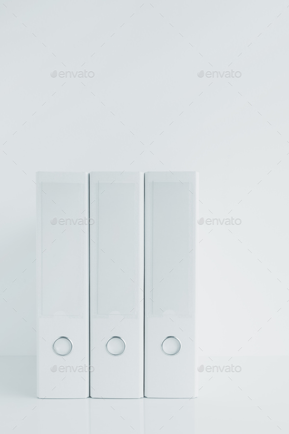 White file document ring binders Stock Photo by stevanovicigor | PhotoDune