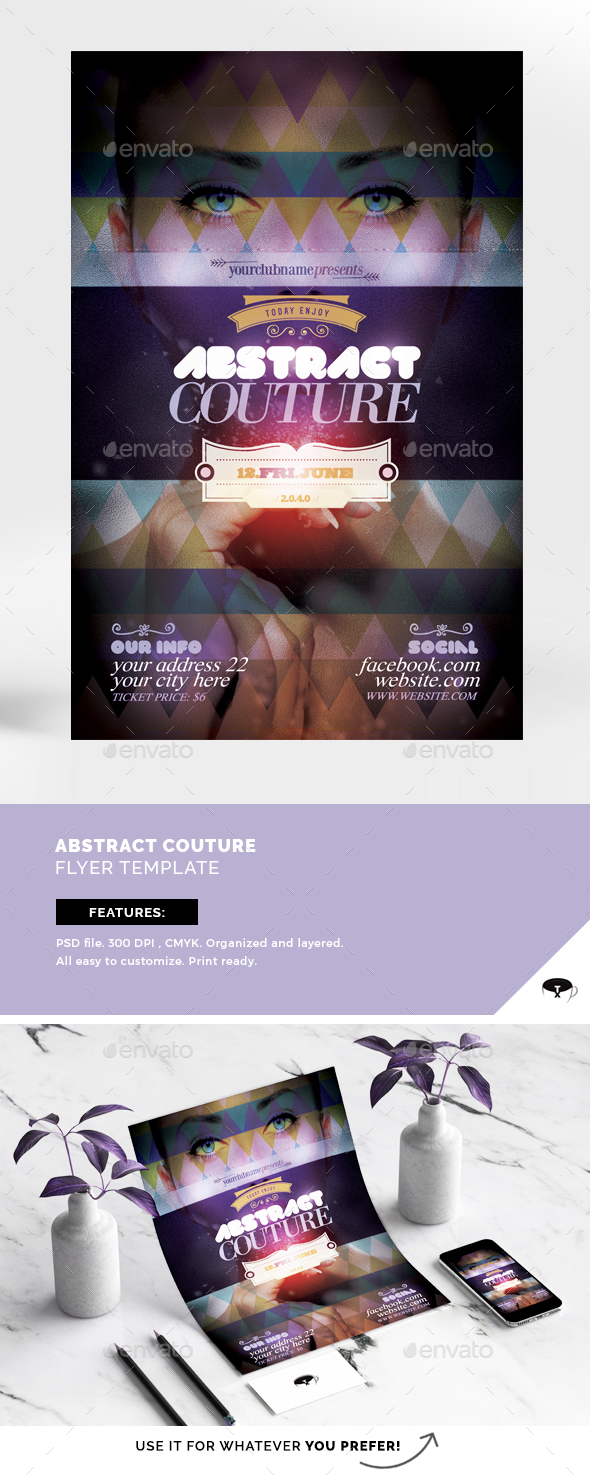 Abstract Couture Flyer Template - Events Flyers