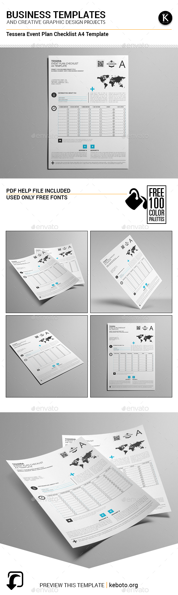 Tessera Event Plan Checklist A4 Template - Miscellaneous Print Templates