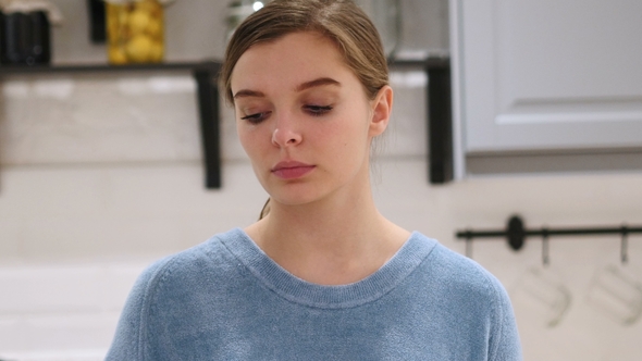 Portrait of Young Woman Drinking Coffee alt