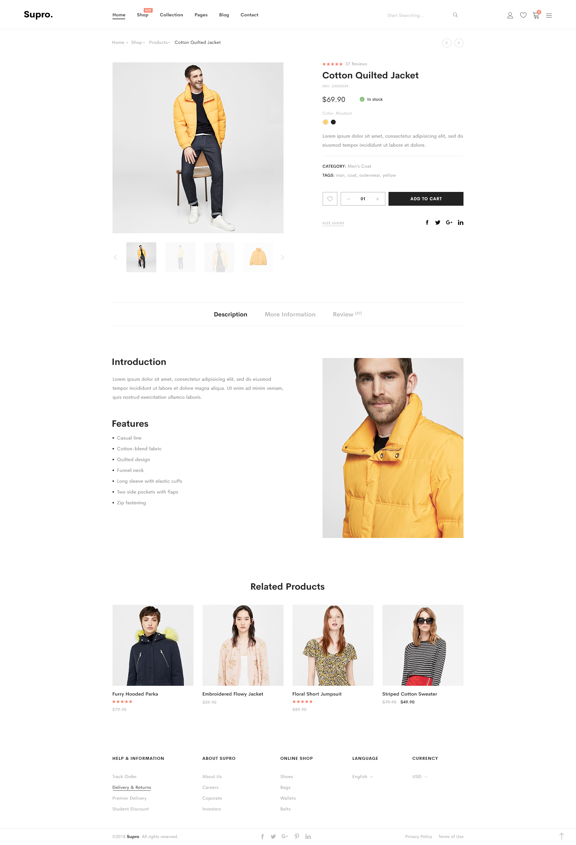 Supro | Minimalist eCommerce PSD Template by LoganDang | ThemeForest