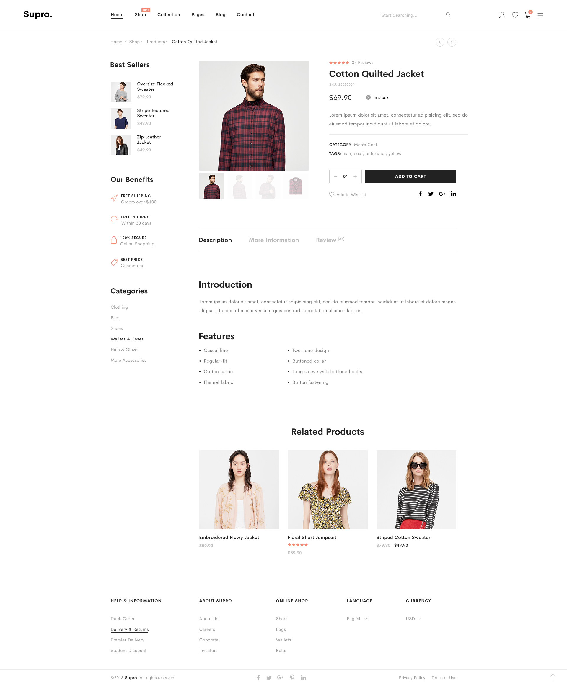 Supro | Minimalist eCommerce PSD Template by LoganDang | ThemeForest