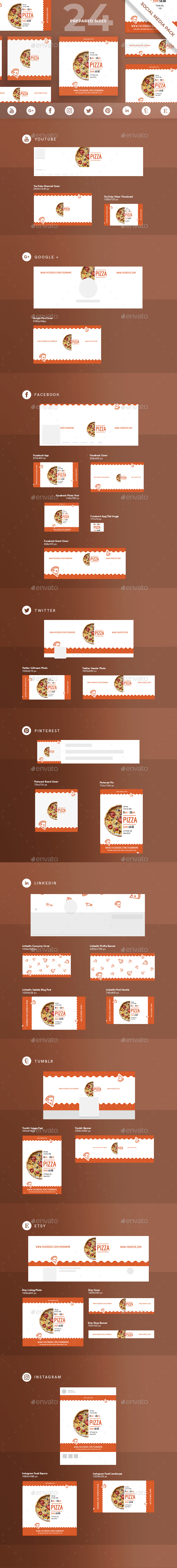 Tasty Pizza Social Media Pack - Miscellaneous Social Media