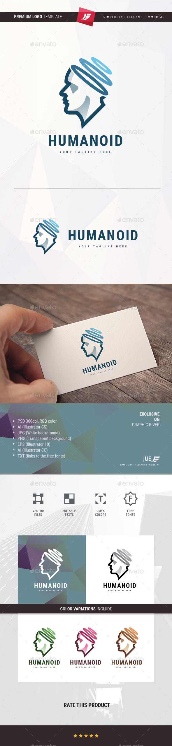 Humanoid Logo - Humans Logo Templates