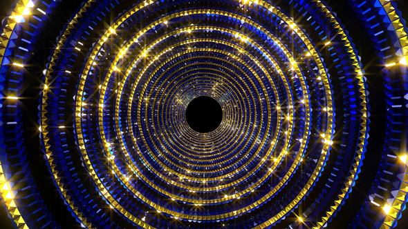 Golden Blue Glittering Tunnel alt