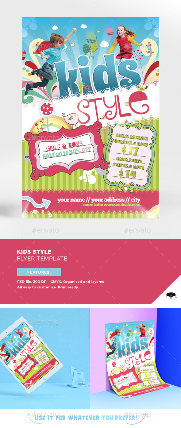 Kids Style Flyer Template - Commerce Flyers