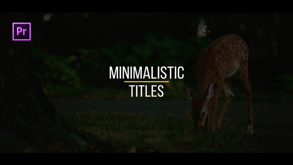 Minimalistic Titles for Premiere Pro | Essential Graphics