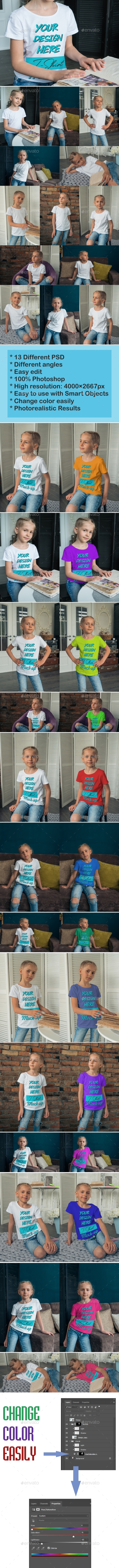 Kids T-Shirt Mockup - T-shirts Apparel