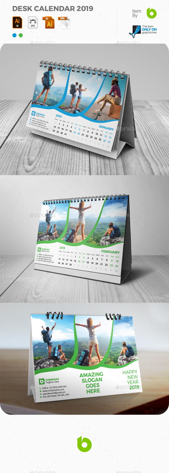 Desk Calendar 2019 - Calendars Stationery