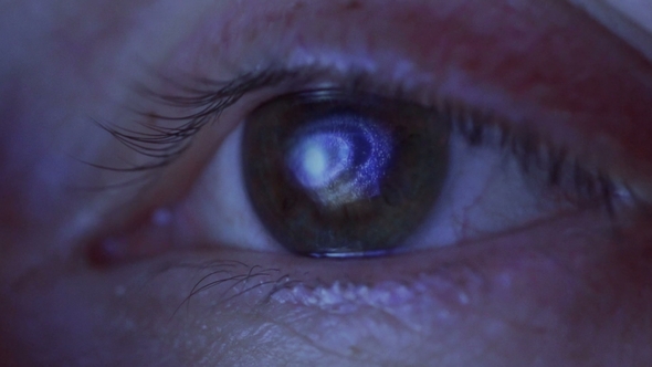 Galaxy Reflection in a Woman's Eye