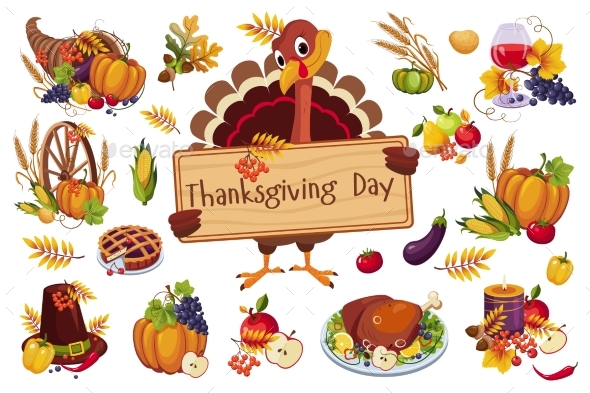Turkey for Thanksgiving Day - Food Objects