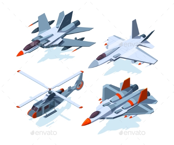 Military Aircrafts Isometric - Man-made Objects Objects