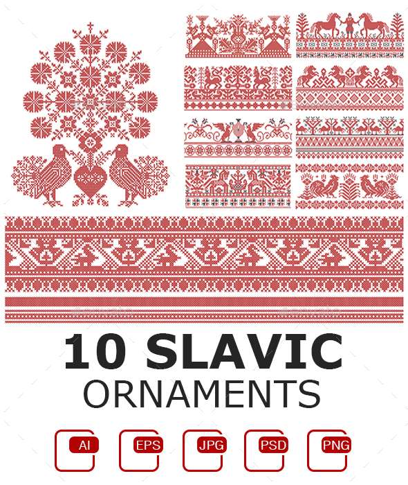 10 Slavic Ornaments - Miscellaneous Vectors