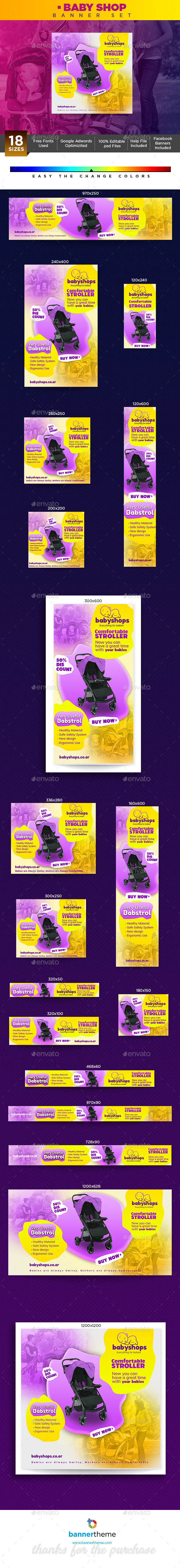 Baby Shop Banner - Banners & Ads Web Elements