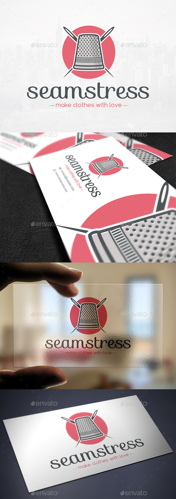Thimble & Needle Logo - Objects Logo Templates