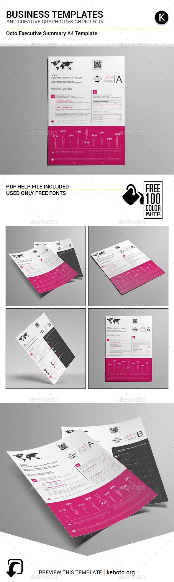 Octo Executive Summary A4 Template - Miscellaneous Print Templates
