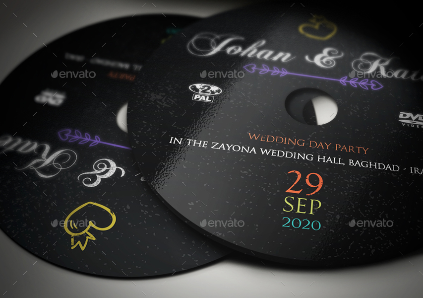 Wedding Dvd Cover And Label Template Vol Print Templates Graphicriver