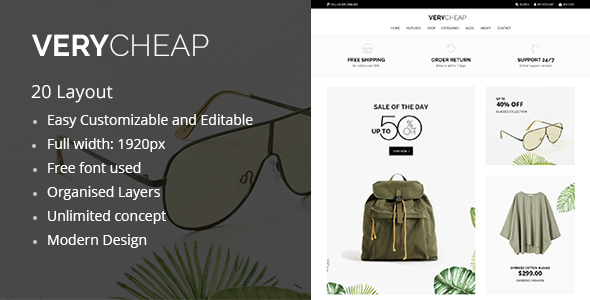 Exceptional Verycheap Fashion eCommerce HTML Template