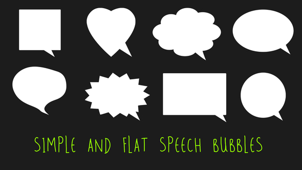 Simple and Flat Speech Bubbles